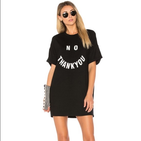 by the way Dresses & Skirts - No Thank You Tee Shirt Dress
